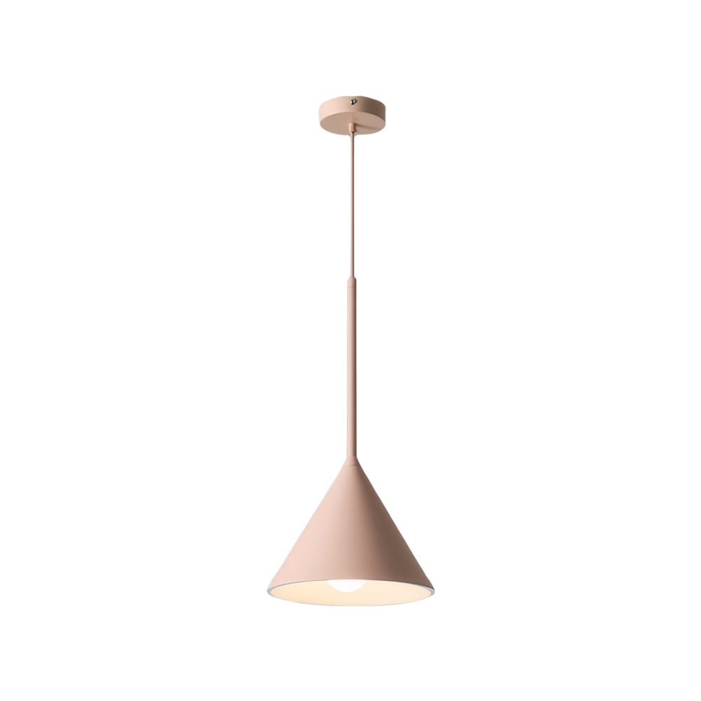 Pink Resin Geometric Pendant Light Metal Arc Arm E27 3000K/4000K 3 Shapes Indoor