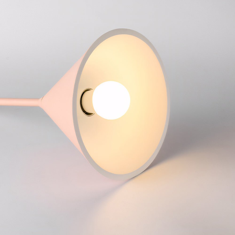 Pink Resin Geometric Pendant Light Metal Arc Arm E27 3000K/4000K 3 Shapes Indoor