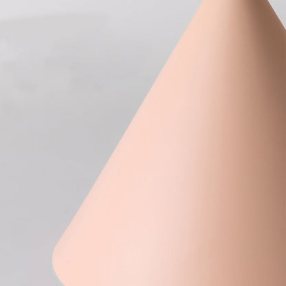 Pink Resin Geometric Pendant Light Metal Arc Arm E27 3000K/4000K 3 Shapes Indoor