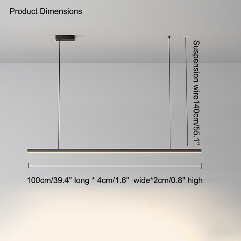 Modern Linear LED Pendant Light – Kitchen Island & Dining Bar Fixture