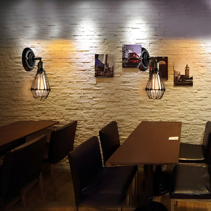 Adjustable Vintage Industrial Wall Sconce – Directional Iron Wall Lamp