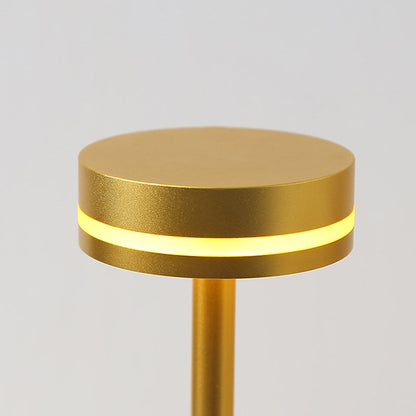Rod Aluminium Rechargeable Table Lamp Touch Control Black Gold Coffee Gray