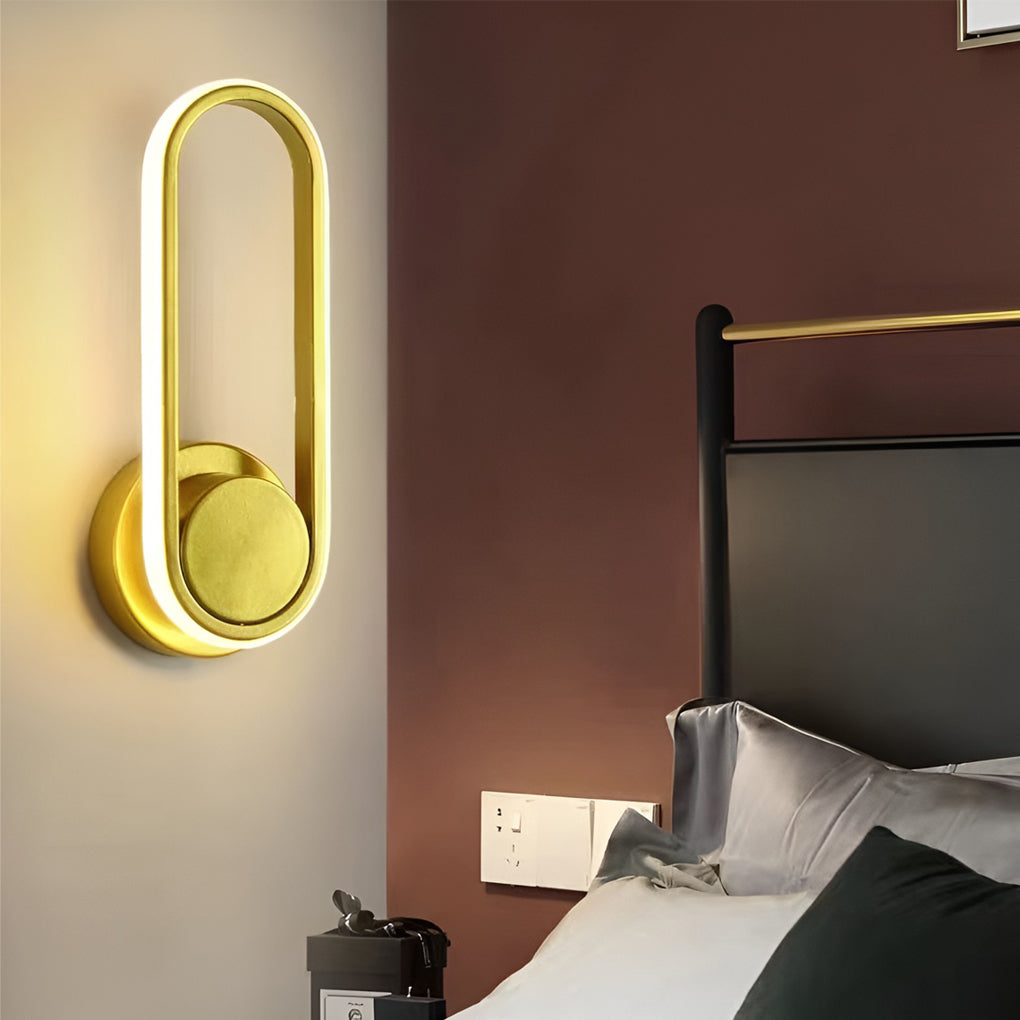 330° Rotatable Rounded Rectangular LED Wall Lamp — Modern Nordic Wall Sconce Lighting