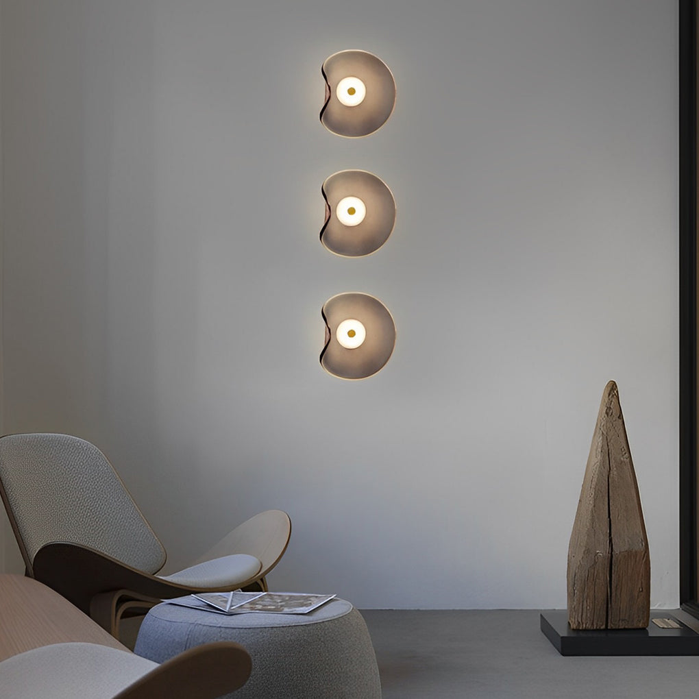 Irregular Round Glass Wall Sconce – Postmodern Artistic Ambient Wall Light