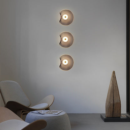 Irregular Round Glass Wall Sconce – Postmodern Artistic Ambient Wall Light