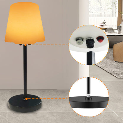 Solar Rechargeable LED Table Lamp Cordless IP65 Waterproof Dimmable Remote RGB Warm White Indoor Outdoor 18.11 Inch