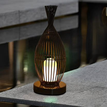Industrial Caged Bottle Stainless Steel LED Outdoor Floor Lantern IP54 3000K