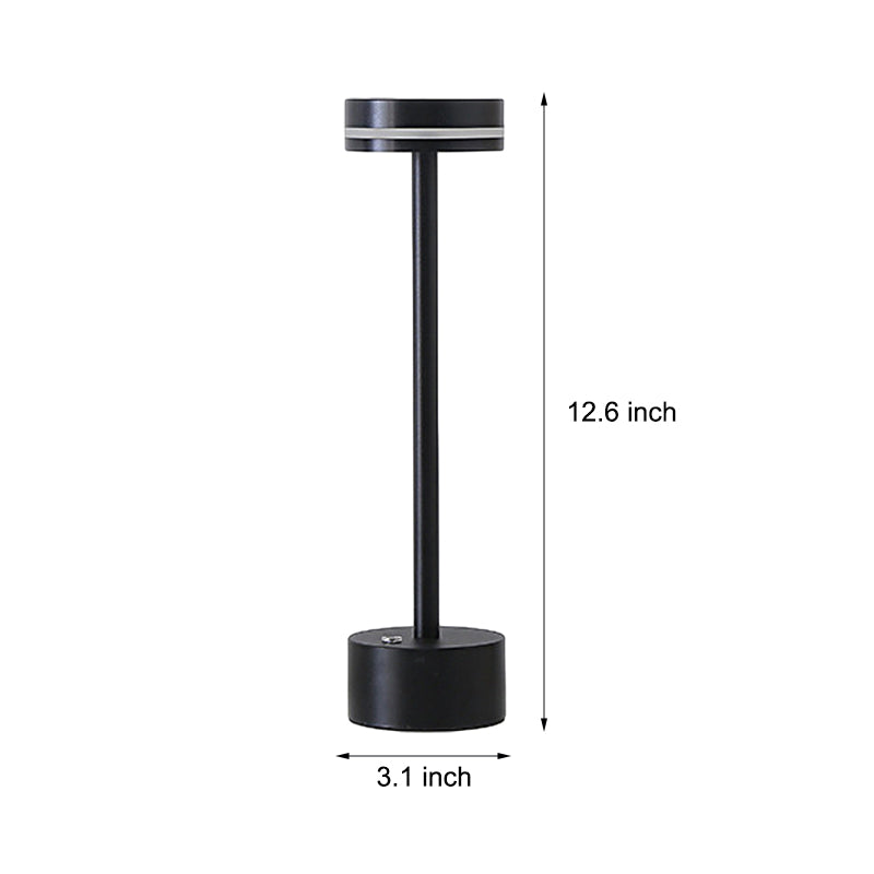 Rod Aluminium Rechargeable Table Lamp Touch Control Black Gold Coffee Gray