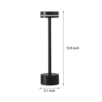 Rod Aluminium Rechargeable Table Lamp Touch Control Black Gold Coffee Gray