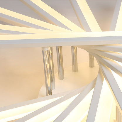 Creative Strip LED Chandelier Nordic Modern Minimalist Iron Acrylic White Stepless Dimmable 43 47 Inch