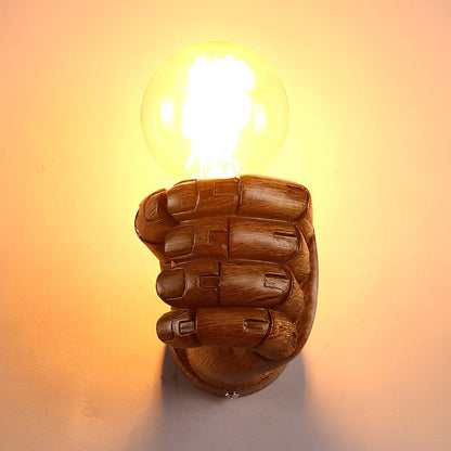 Industrial Resin Fist Wall Sconce Light – Retro Hand Wall Lamp