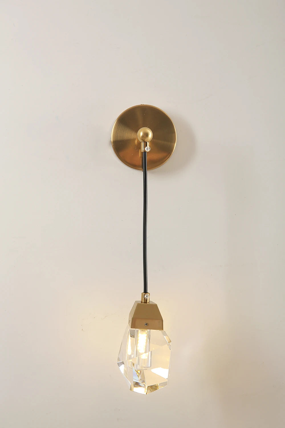 Modern Glass Wall Sconce Gold G9 Minimalist Bedroom Living Room