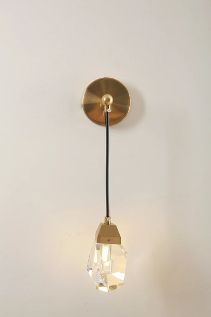 Modern Glass Wall Sconce Gold G9 Minimalist Bedroom Living Room