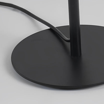 Modern Floor Lamp LED Oval Sculptural Acrylic Metal Warm White 3000K Foot Switch Black Gold Living Room Bedside 53 Inch