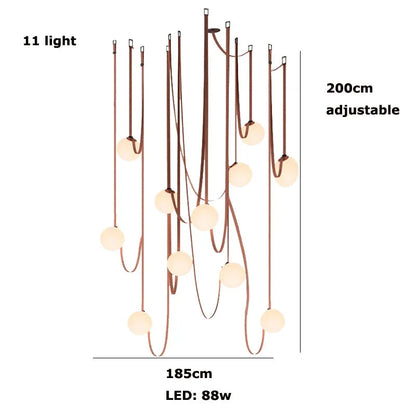Luminis Belt Pendant Chandelier – Modular Multi-Light Statement Fixture
