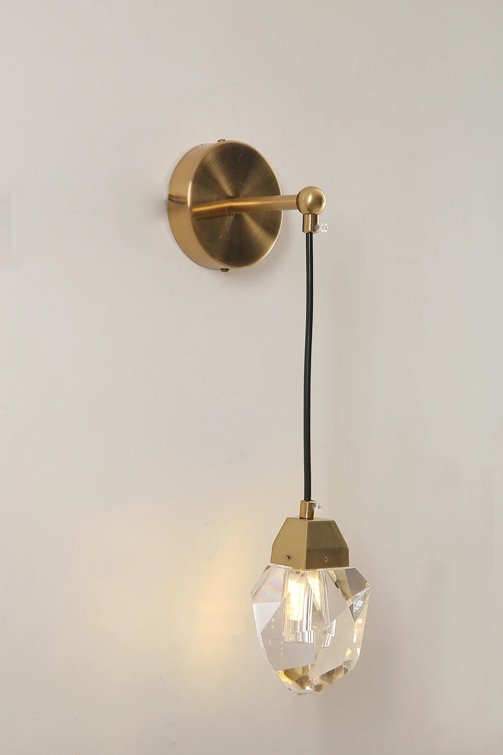 Modern Glass Wall Sconce Gold G9 Minimalist Bedroom Living Room