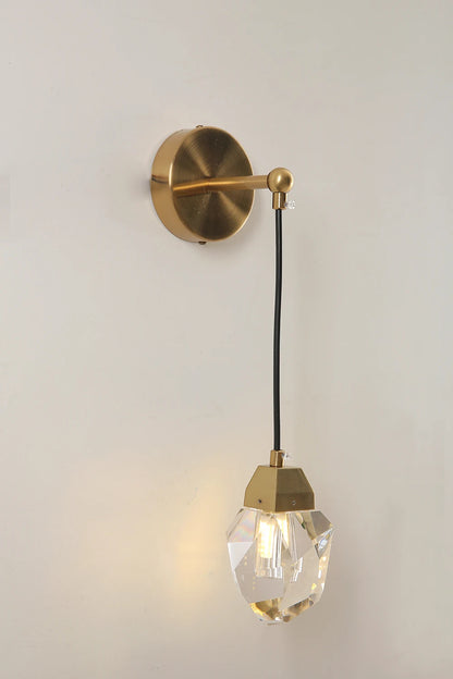 Modern Glass Wall Sconce Gold G9 Minimalist Bedroom Living Room