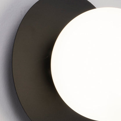 Round Glass Ball LED Wall Sconce Modern Gold Black Bedroom Living Room 12W