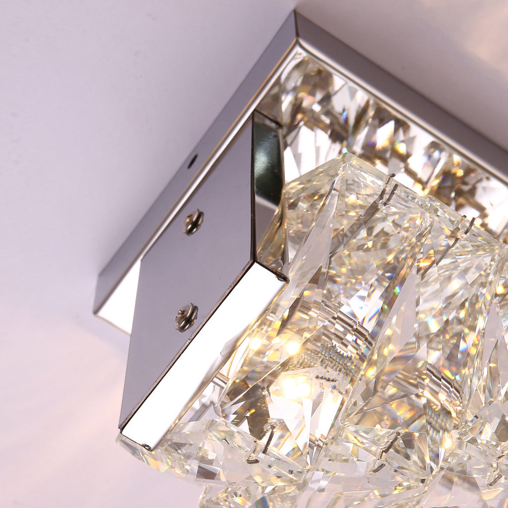 Creative Crystal Three-Step Dimming LED Wall Sconce — Modern Crystal Wall Light