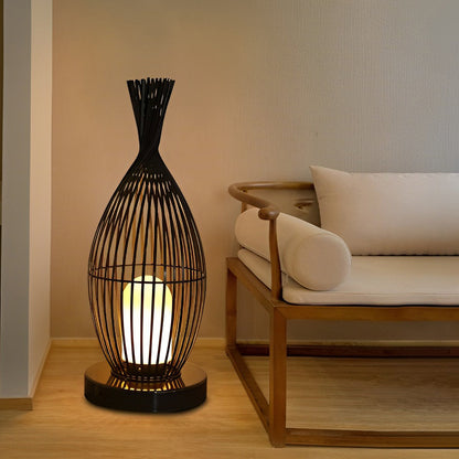 Industrial Caged Bottle Stainless Steel LED Outdoor Floor Lantern IP54 3000K