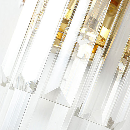 Modern Crystal Wall Sconce – Black & Gold Luxury E14 Wall Light Fixture