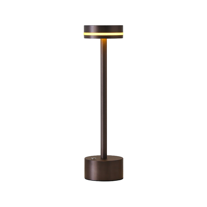 Rod Aluminium Rechargeable Table Lamp Touch Control Black Gold Coffee Gray