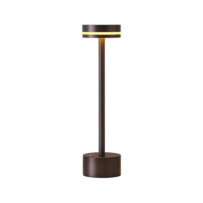 Rod Aluminium Rechargeable Table Lamp Touch Control Black Gold Coffee Gray