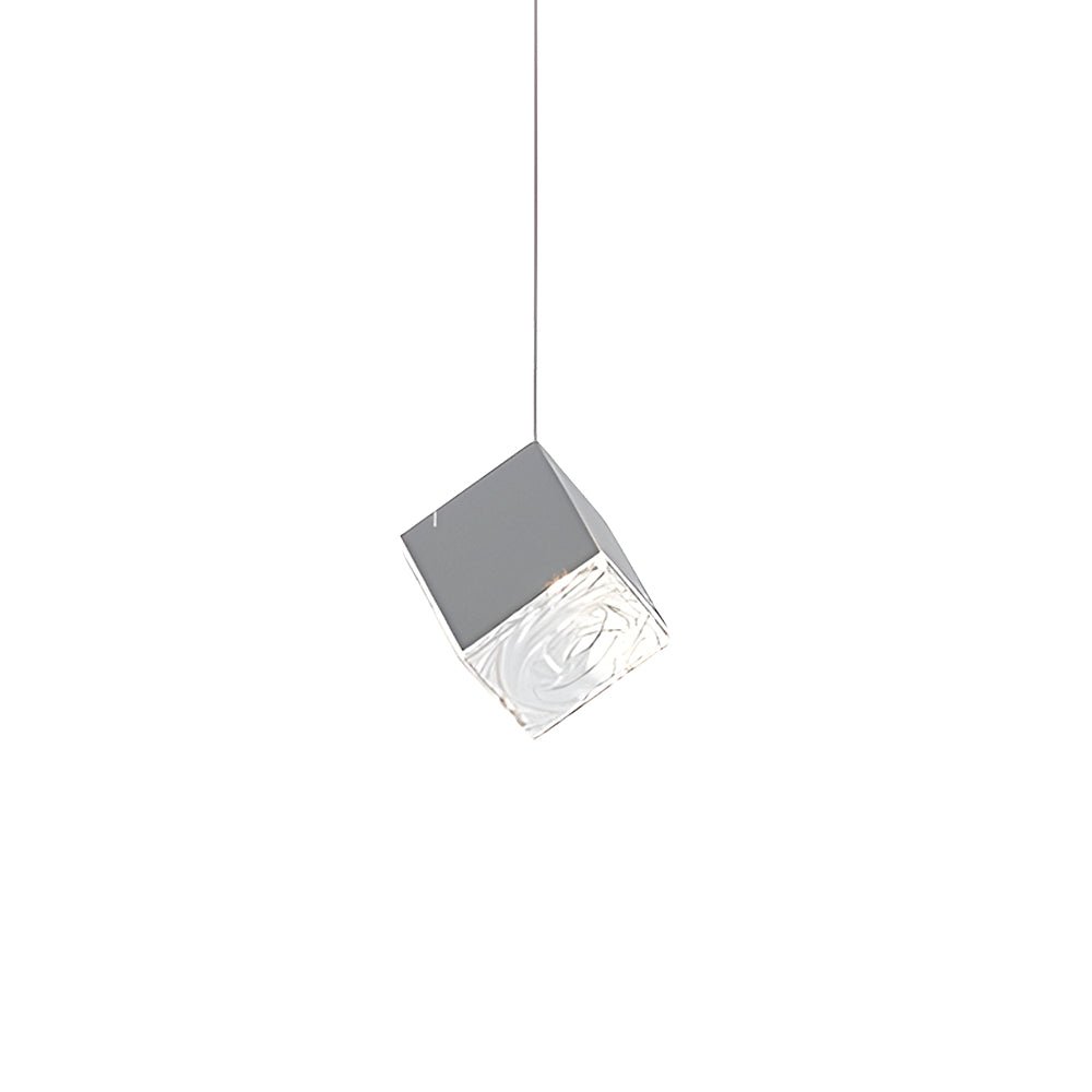 Staircase Chandelier Stainless Steel Glass Ice Cube Geometric Integrated LED Modern Postmodern Fixed 3000K Gold Chrome Eight Configurations 1-Light to 9-Light
