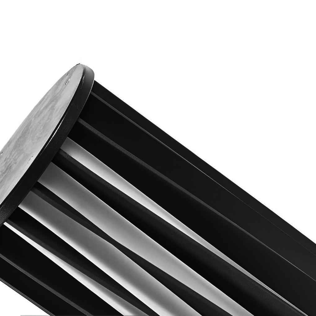 Rotating Vertical Slat Stainless Steel LED Outdoor Floor Lamp IP65 Solar 3000K