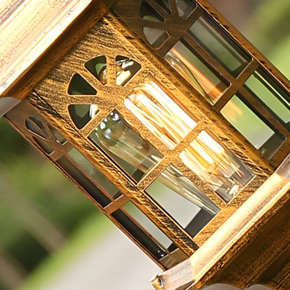 Modern Industrial Slim Post Outdoor Lamp Black or Bronze Die-Cast Aluminum Cylindrical Glass 32 Inch