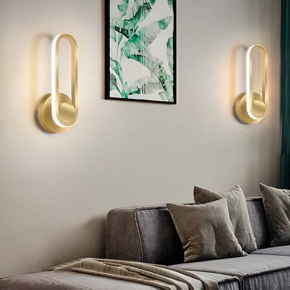 330° Rotatable Rounded Rectangular LED Wall Lamp — Modern Nordic Wall Sconce Lighting