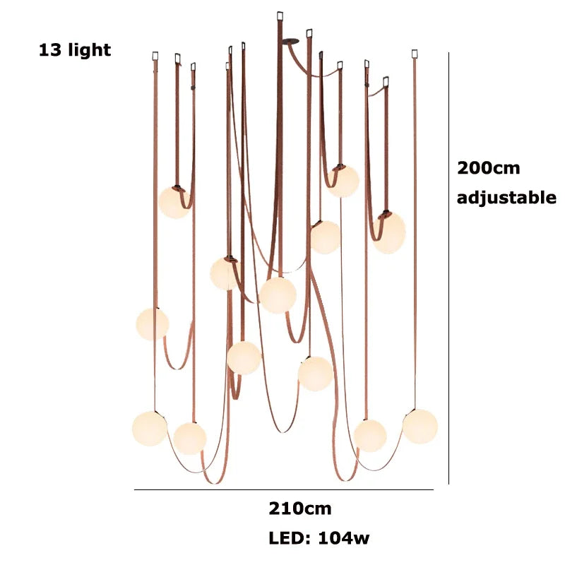 Luminis Belt Pendant Chandelier – Modular Multi-Light Statement Fixture