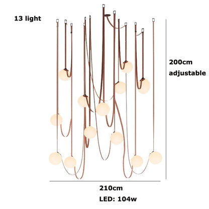 Luminis Belt Pendant Chandelier – Modular Multi-Light Statement Fixture