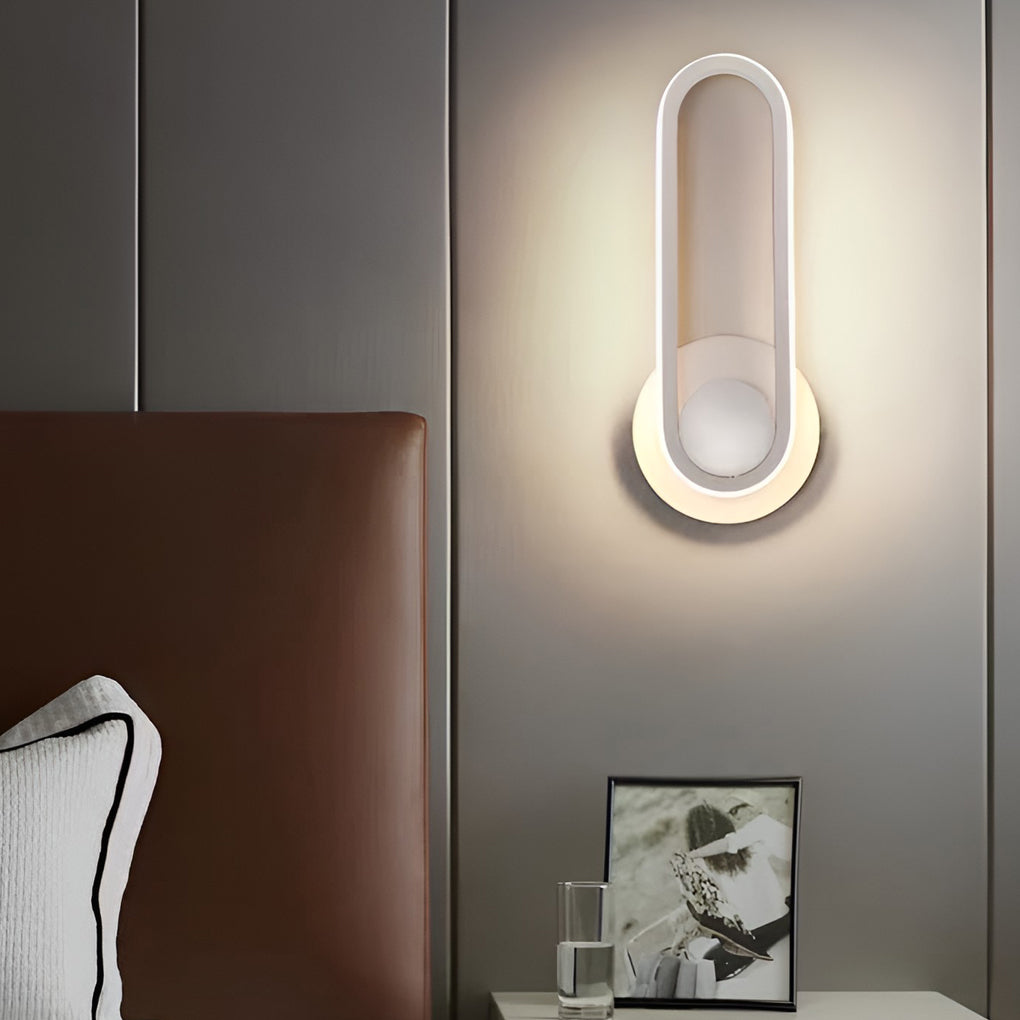 330° Rotatable Rounded Rectangular LED Wall Lamp — Modern Nordic Wall Sconce Lighting