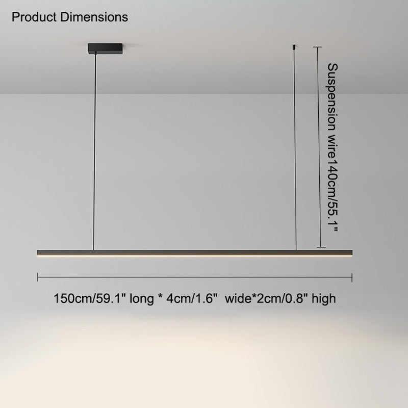 Modern Linear LED Pendant Light – Kitchen Island & Dining Bar Fixture