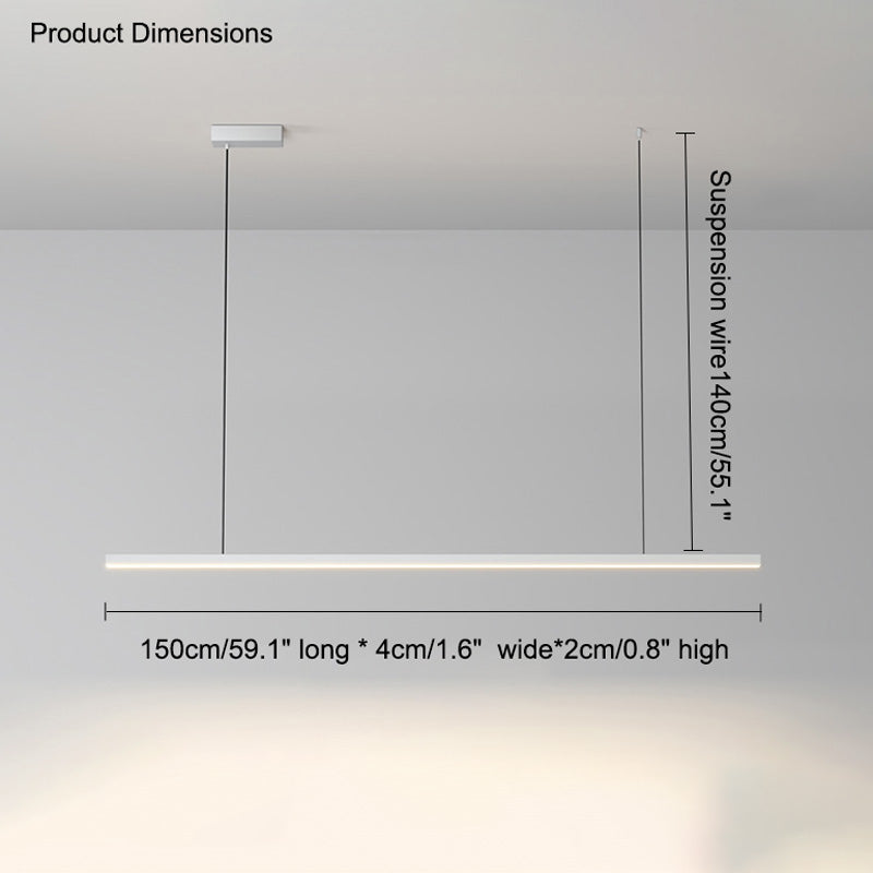 Modern Linear LED Pendant Light – Kitchen Island & Dining Bar Fixture