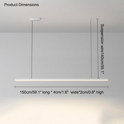 Modern Linear LED Pendant Light – Kitchen Island & Dining Bar Fixture