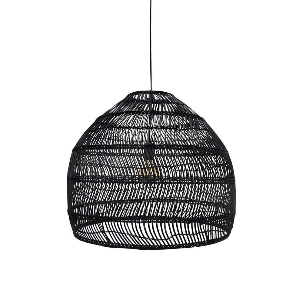 Bohemian Rattan Woven Dome Pendant Light