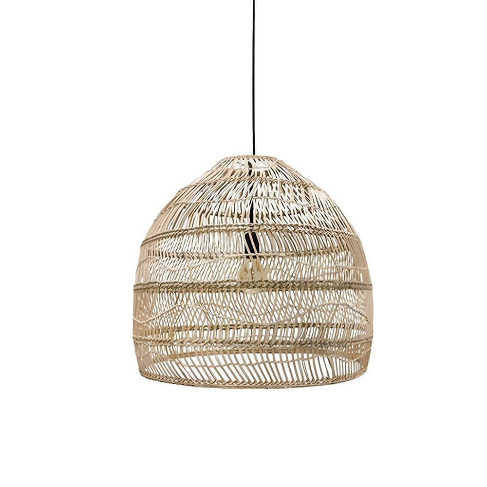 Bohemian Rattan Woven Dome Pendant Light