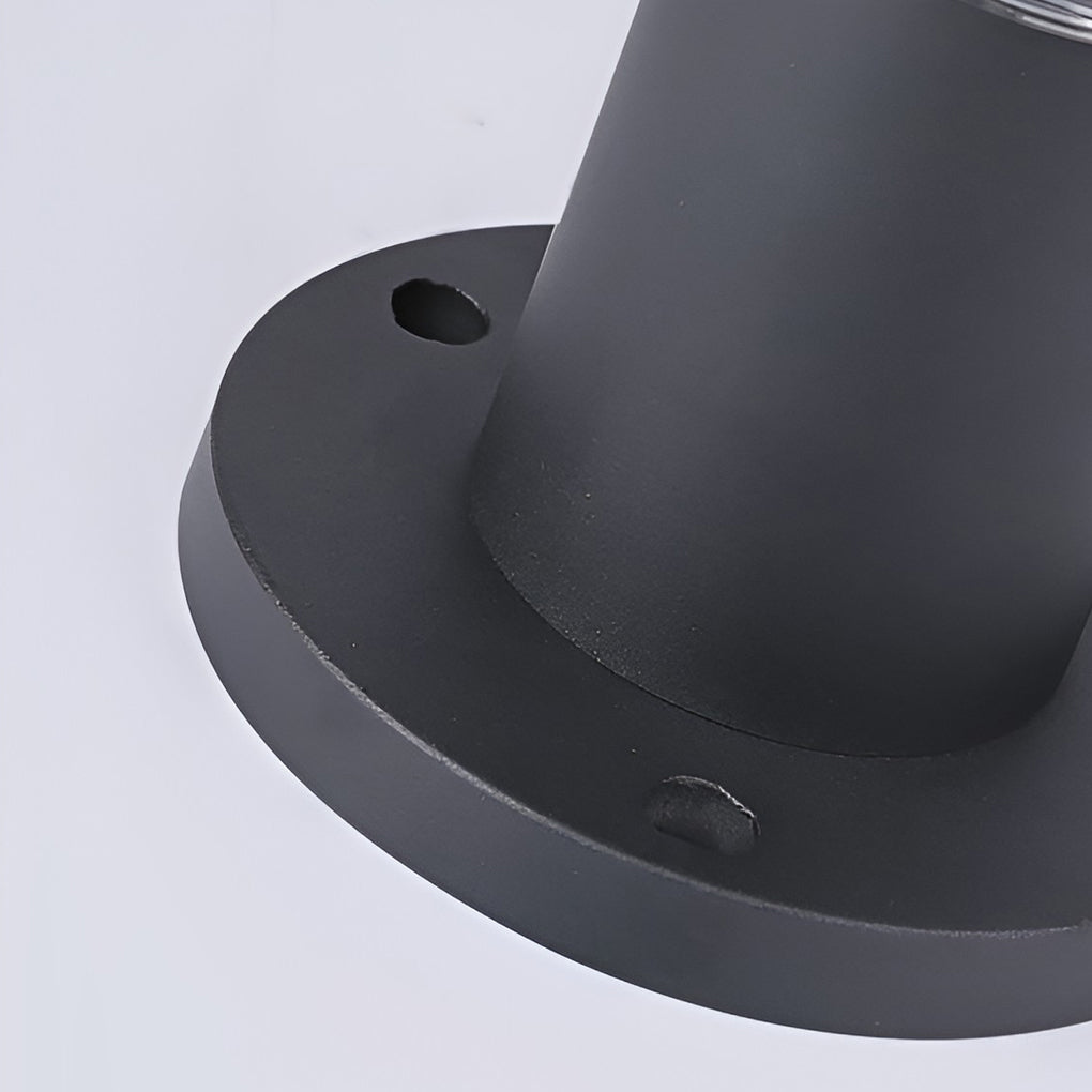 Tapered Solar LED Pathway Light Black Frosted Aluminum 3-CCT 4400mAh Base or Insert 2 Heights