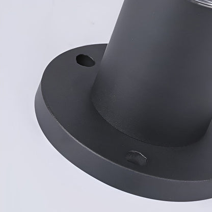 Tapered Solar LED Pathway Light Black Frosted Aluminum 3-CCT 4400mAh Base or Insert 2 Heights
