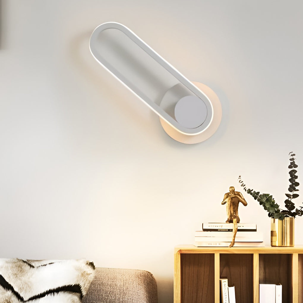 330° Rotatable Rounded Rectangular LED Wall Lamp — Modern Nordic Wall Sconce Lighting