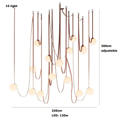 Luminis Belt Pendant Chandelier – Modular Multi-Light Statement Fixture