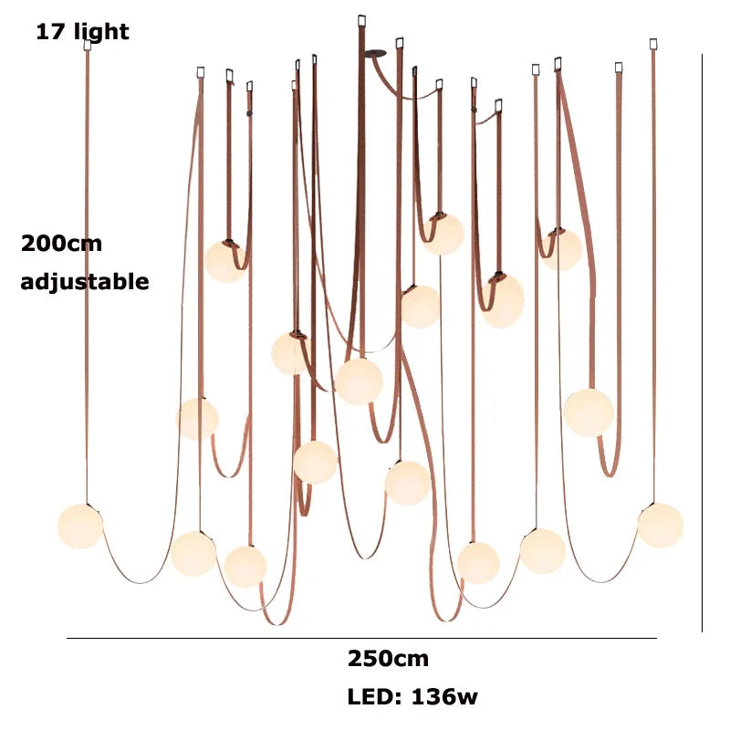 Luminis Belt Pendant Chandelier – Modular Multi-Light Statement Fixture