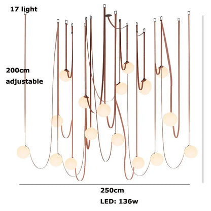 Luminis Belt Pendant Chandelier – Modular Multi-Light Statement Fixture