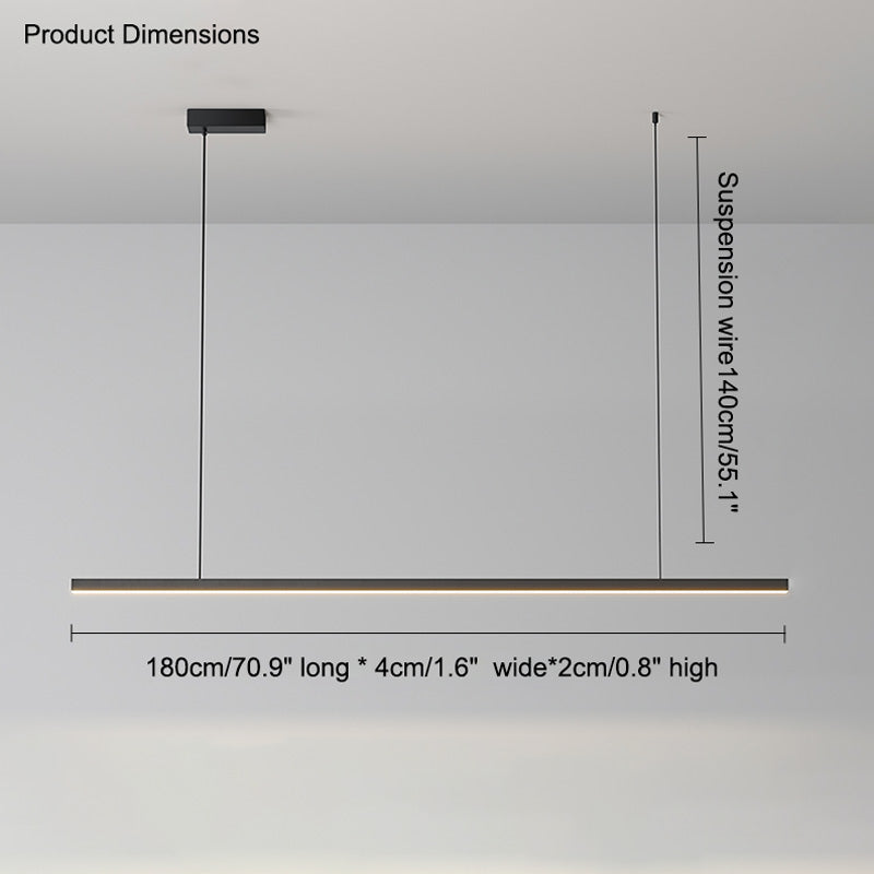 Modern Linear LED Pendant Light – Kitchen Island & Dining Bar Fixture