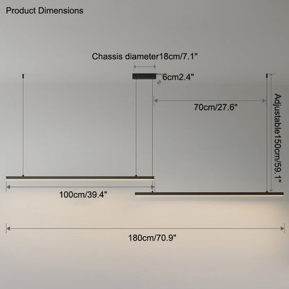 Modern Linear LED Pendant Light – Kitchen Island & Dining Bar Fixture