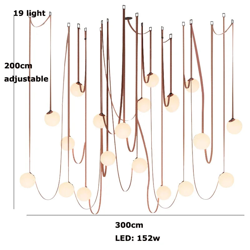 Luminis Belt Pendant Chandelier – Modular Multi-Light Statement Fixture