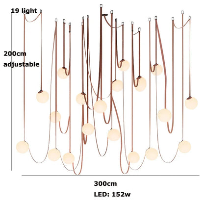 Luminis Belt Pendant Chandelier – Modular Multi-Light Statement Fixture