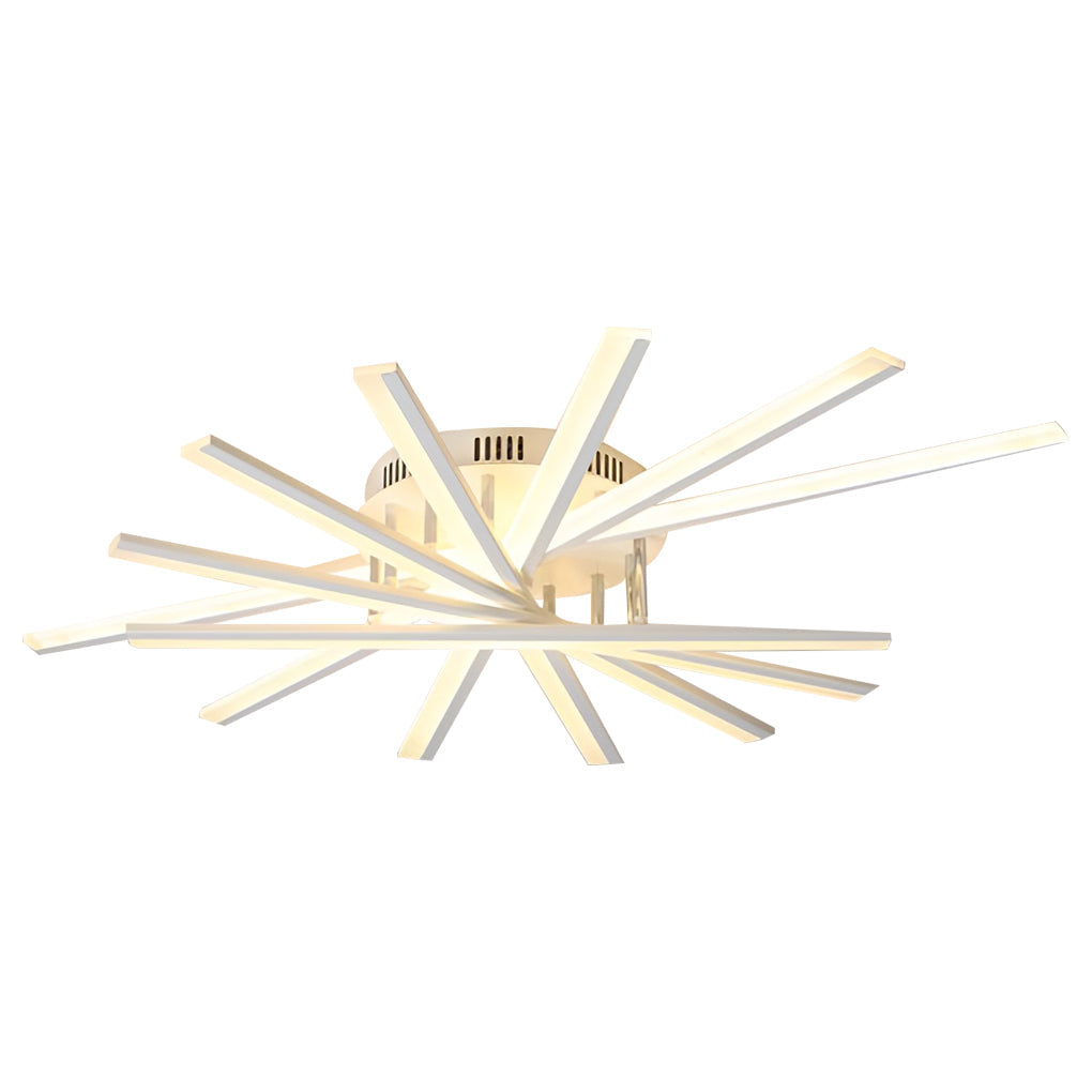 Creative Strip LED Chandelier Nordic Modern Minimalist Iron Acrylic White Stepless Dimmable 43 47 Inch